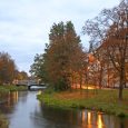 Slupia River In Slupsk. Pomeranian Voivodeship. Poland