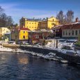 Gavle - April 01, 2018: The historic center of the town of Gavle, Sweden