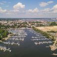 Aerial view of Kotka, small town in southern Finland