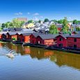 Stadt Porvoo Am Fluss Porvoonjoki, Finnland