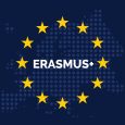 Erasmus On European Union Map With Europe Dots Shaped Map