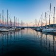 Marina Yacht Club On The European Island Of Sardinia At Sunset