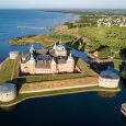 Aerial view of Kalmar Slott castle, a medieval castle in Kalmar, Sweden