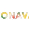 Jonava Lettering Decorated With Yellow, Green And Red Blurred Gradient. Illustration On White, Cut Out Clipart Elements For Design Decoration, Sticker, T Shirt Print, Banner, Apps, Web