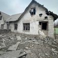 Destroyed house in Zaporizhzhia